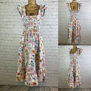 Crown & Ivy Floral Multi Tier Ruffle Midi Dress